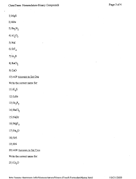 Chemical formula worksheet answers by h graham bsc pgce. Christopher White Warren County Public Schools