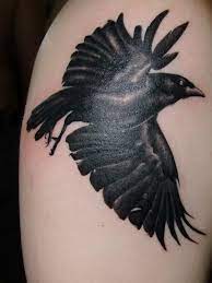 Crow Tattoo No 1 Crow Tattoo Black Crow Tattoos Black Bird Tattoo