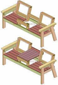 Two Seater Bench With Center Table Buildeazy Pallet Furniture Outdoor Outdoor Furniture Plans Wooden Bench Plans