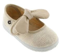 Victoria Shoes Girls Lurex Mary Janes Bow Gold