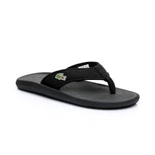 Lacoste Erkek Siyah Croco Sandal 219 2 Casual Parmak Arasi Terlik 737cma0016 02h Lacoste