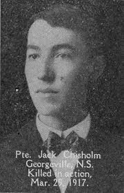 March 29, 1917: Private John “Jack” Chisholm