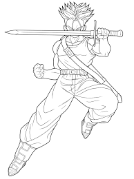 Xeno trunks (トランクス ：ゼノ, torankusu zeno)4 is an incarnation of future trunks from a world separate to the main timeline who is a member of the time patrol. Printable Trunks Coloring Pages Anime Coloring Pages