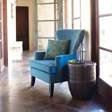 Pacific Blue Elliott Wingback Chair Wingback Chair Blue Dining Room Chairs World Market Chair