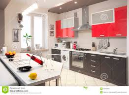 modern kitchen interior stock photo