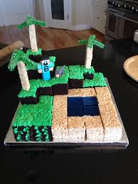 Birthday Rice Krispie Treats Walmart Mindcraft Cake Mindcraft Cakes Minecraft Birthday Party Mindcraft Party