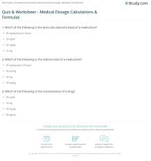 Nursing (bsn, lpn, health unit coordinator). Quiz Worksheet Medical Dosage Calculations Formulas Study Medication Calculation Medication Dosage Calculation Worksheets Worksheets Fractions And Decimals Grade 7 Worksheets Math Solver Camera Multiplication For Beginners A And An Worksheets For Grade
