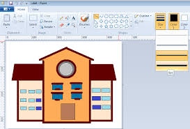 Menggambar rumah untuk anak sd. Modul Microsoft Paint Untuk Anak Sd Membuat Disain Rumah Modul Komputer
