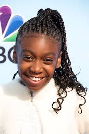 The 2 braids have a thin cornrow down the center with an ornamental trinket hanging in the front. 14 Easy Hairstyles For Black Girls Natural Hairstyles For Kids