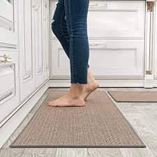 5% coupon applied at checkout save 5% with coupon. Amazon Com Montvoo Kitchen Rugs And Mats Washable 2 Pcs Non Skid Natural Rubber Kitchen Mats For Floor Runner Rugs Set For Kitchen Floor Front Of Sink Hallway Laundry Room 17 X30 17 X47 Granny Grey Kitchen