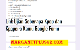 Ajukan pertanyaan tentang tugas sekolahmu. Link Seberapa Kpopers Kamu