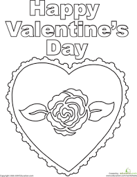 Besides being fun for the kids to color, when they're done they make great gifts for. Happy Valentine S Day Worksheet Education Com