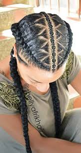 Gorgeous angled patterns around the crown section and. 34 Two Braids Styles With Weave 2019 For African Women To Copy In Summer Fashionuki