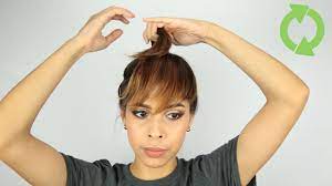 My hair is parted a bit on the side, and i was wondering how i should go about getting a blunt bangs? 3 Ways To Fake Bangs Wikihow