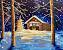 Thomas Kinkade Cabin In The Woods Painting