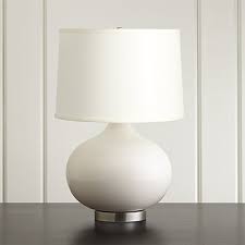 Shop Merie Ivory Table Lamp With Nickel Base An Ivory Crackle Glaze Lends An Ethereal Effect To The Merie S Hand Blue Table Lamp Table Lamp Grey Table Lamps
