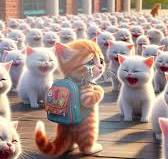 Stay unique ! #catsoftiktok #cat #aiart #ai #poorcat # | miaw miaw miaw  video | TikTok