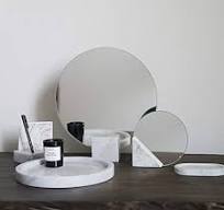 Amazon.com - Desktop Frameless Mirror, Marble Base Vanity ...