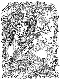 Mermaid coloring page for adults. Best Mermaid Coloring Pages Coloring Books Cleverpedia