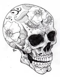 The girl skull and the simple sugar skull would surely catch the fancy of your little girl, while the evil skull and … Adult Coloring Pages Skulls Coloring Home