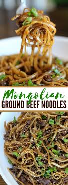 Mongolian Ground Beef Noodles Dinner Familyrecipe In 2020 Beef And Noodles Asian Ground Beef Recipes Recipes Using Ground Beef
