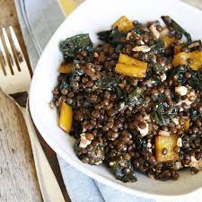 Balsamic Kale And Black Lentils With Feta Sarah S Cucina Bella Lentil Recipes Lentil Salad Recipes Best Kale Recipe