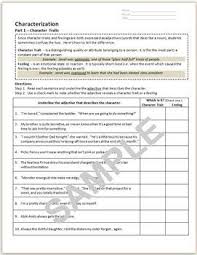 Character Traits Direct Indirect Characterization Worksheet Direct And Indirect Characterization Indirect Characterization Character Trait