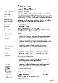Supply Chain Management Resume Job Description Sample Example Logistics Management