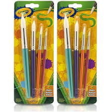 Buy the crayola® camel hair watercolor paintbrushes 12ct. Crayola Kids Paint Brushes 8 Count Washable Paint Tempera Paint Acrylic Paint Pack Of 2 At Best Price And Free Shipping