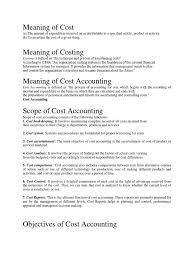 Recoding of transactions is part of financial accounting. Meaning Of Cost Cost Accounting Cost
