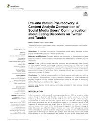 Image about quotes in words ana on we heart it. Pdf Pro Ana Versus Pro Recovery A Content Analytic Comparison Of Social Media Users Communication About Eating Disorders On Twitter And Tumblr