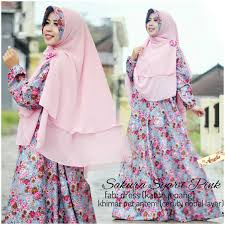 150000 informasi pemesanan reseller dan dropship. Sakura Syari By Amelia Gamis Katun Jepang Motif Bunga Butik Destira Jogja
