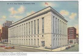 U S Post Office Cincinnatiohio Linen Post Card Etsy In 2020 Cincinnati Ohio Post Office Postcard