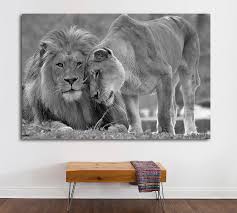 Black And White Lion Canvas Print Black And White Lion Lioness Canvas Print Interior Design Etsy In 2020 Lion Wall Art Lion Canvas Black And White Lion