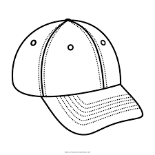 Happy cartoon hat coloring page. Baseball Hat Coloring Page Ultra Coloring Pages