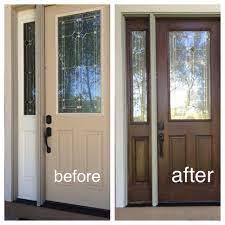 And the molded panels and window grilles won't require recalling. My Fiberglass Front Door Had Wood Grain So I Decided To Use Zar Wood Stain This Is Not A Gel Stain Door Makeover Diy Painted Front Doors Fiberglass Front Door
