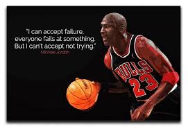 I've failed over and over and over again in my life. Michael Jordan Accept Failure Canvas Print Or Poster Canvas Art Rocks