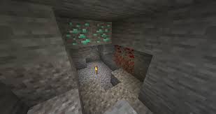 You will need to an iron pickaxe before you go, because you can't mine it with a lower level pickaxe. Diamond Ore Minecraft Wiki