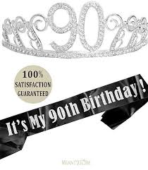 Happy Birthday Crown And Sash 90th Birthday Tiara And Sash Happy 90th Birthday Party Supplies 90 Fabulous Black Gl 90th Birthday Party Supplies Happy 90th Birthday 90th Birthday Parties