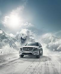 Mercedes Benz Snow Monster On Behance Car Advertising Design Car Print Ads Snow Monster