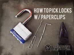 Check spelling or type a new query. Pick Any Lock With A Paperclip Learnuselesstalents