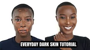 everyday dark skin makeup tutorial for