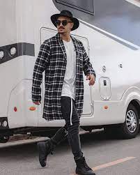 Smart Guy Overcoat Black Combo Mens Street Style Mens Outfits Girl Street Fashion