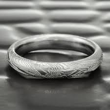 Women S Damascus Stainless Steel Domed Band Fine Wood Steven Jacob Damascus Steel Wedding Band Steel Wedding Ring Wedding Rings
