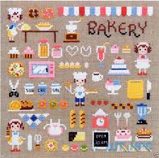 There are also free charts for you to stitch or sample! Mini Bakery Counted Cross Stitch Chart Bake Kitchen Sodastitch So 3129 Ebay In 2021 Cross Stitch Patterns Cross Stitch Designs Cross Stitch Samplers