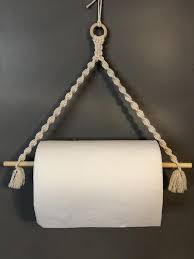 Explore the unique handpicked collection of towel holders by exclusivelane to add an it is a must to choose the best and right accessories, especially for the kitchen and bathroom as it can instantly make space well organized. Macrame Paper Towel Holder Kitchen Roll Holder Kitchen Wall Decor Rustic Kitchen Decor Boho Decor Paper Towel Holder Kitchen Paper Towel Holder Towel Holder