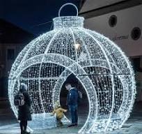 [Hot Item] LED Motif Lights Christmas Decorations Arch Ball Custom Outdoors  Neon Signs 3D Giant Ornaments for New Year Street Mall