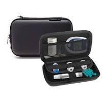 Diabetic Supplies Travel Case - Small Eva Hard Storage Bag for Glucose  Meter & Medication - Black Diabetes Testing Kit Organizer