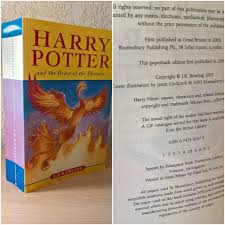 Harry felt happier for the rest of the weekend than he had done all term. Harry Potter And The Order Of The Phoenix First Edition For Sale In Derby Derbyshire Preloved