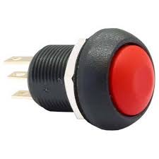Contact momentané pour démarrage, contacts divers. Elements Electriques Bouton Poussoir Etanche Rouge D13mm No Nc